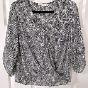 All in Favor black & white blouse